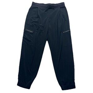 Athleta Pants Womens 6 Venture Go Far Travel Black Cargo Jogger Athleisure Yoga